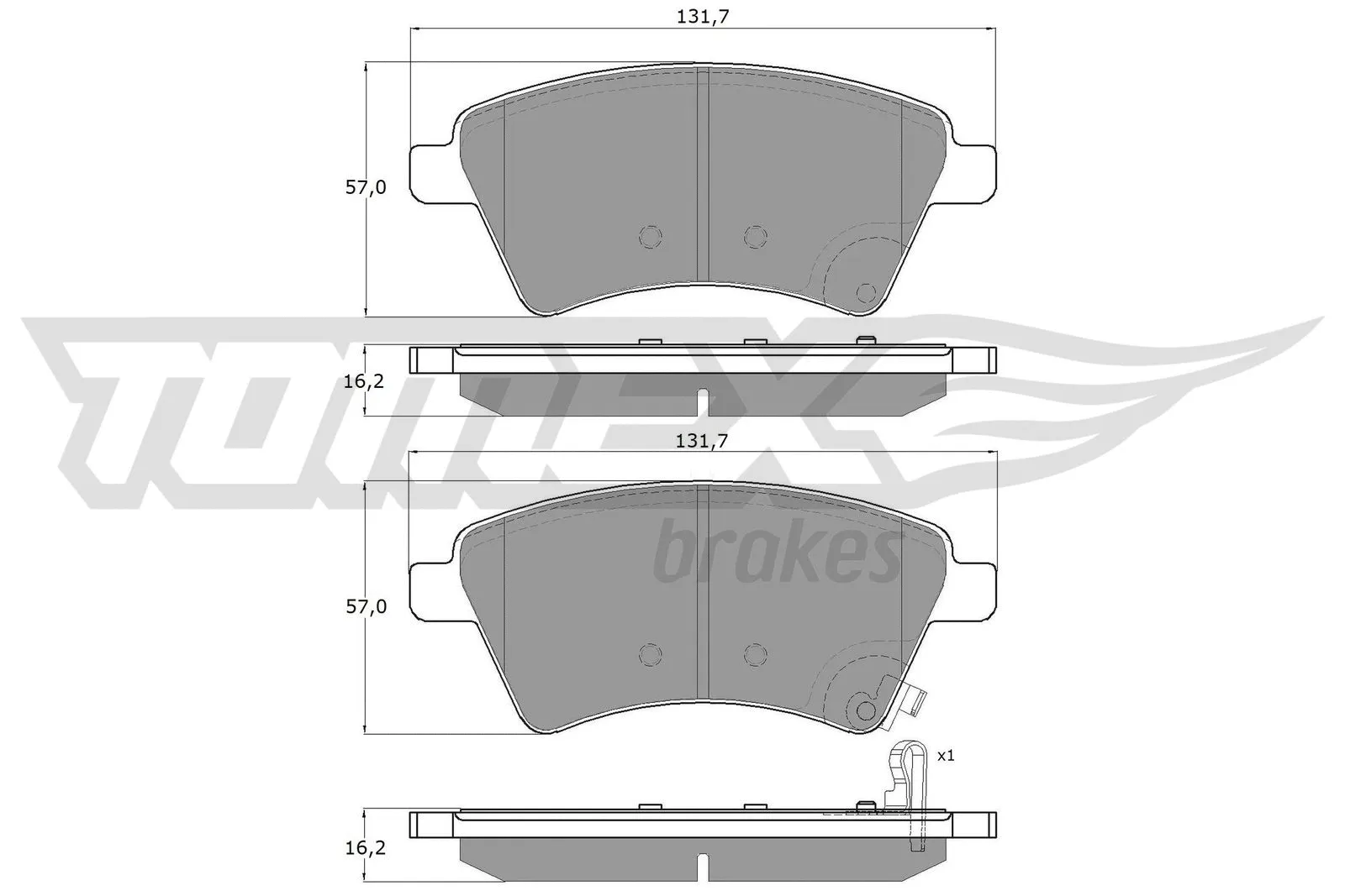 Brake Pad Set, disc brake (TX 15-19)