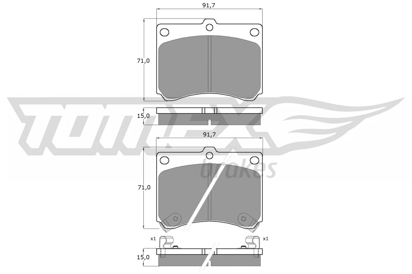 Brake Pad Set, disc brake (TX 11-68)