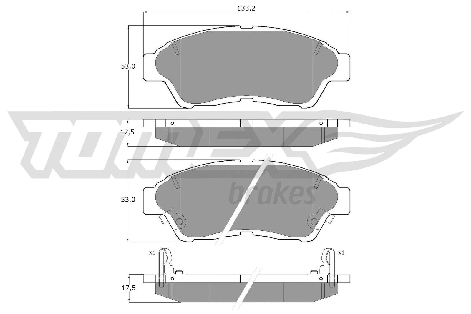 Brake Pad Set, disc brake (TX 10-96)