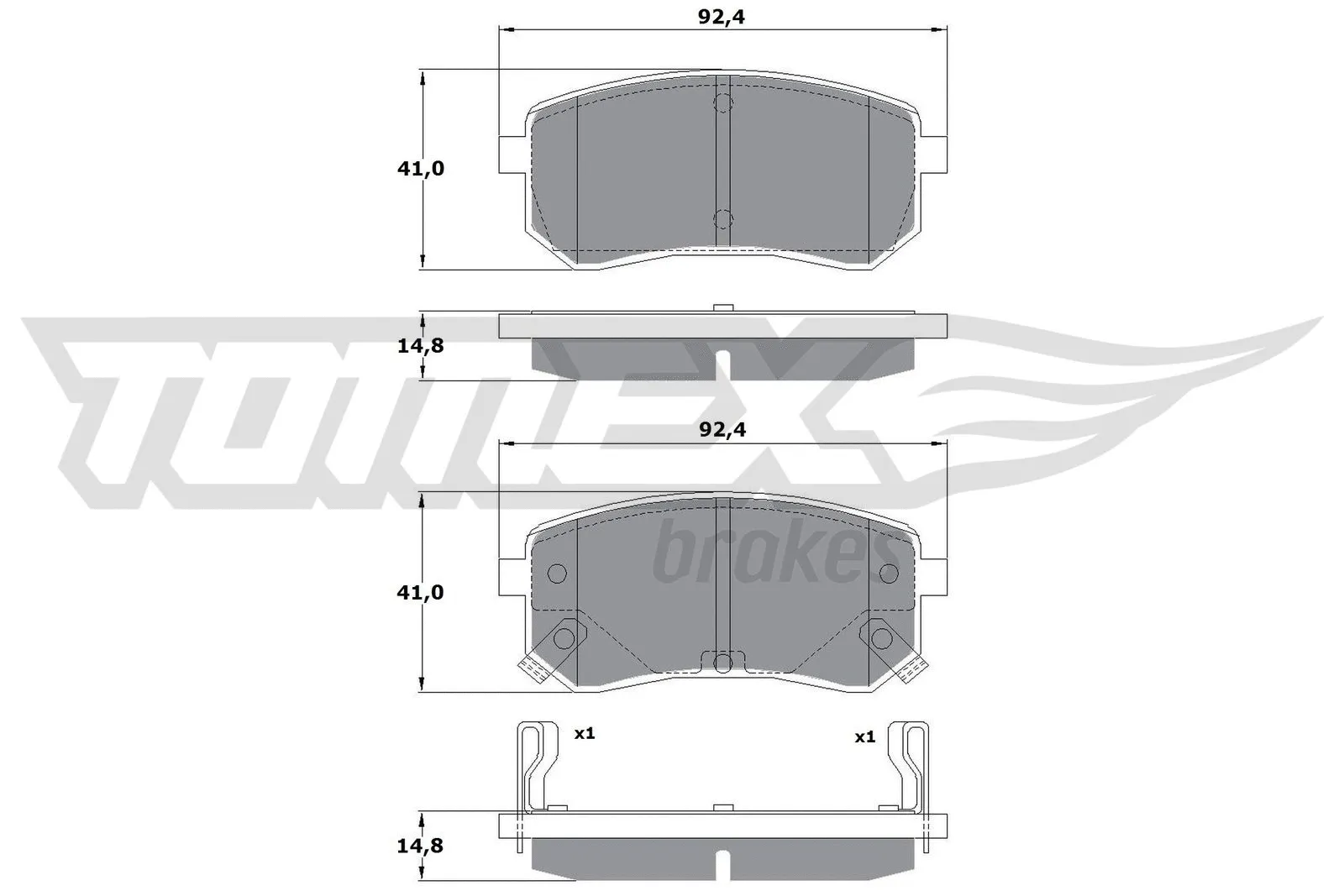Brake Pad Set, disc brake (TX 15-80)