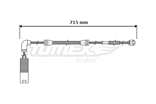 Warning Contact, brake pad wear (TX 30-42)