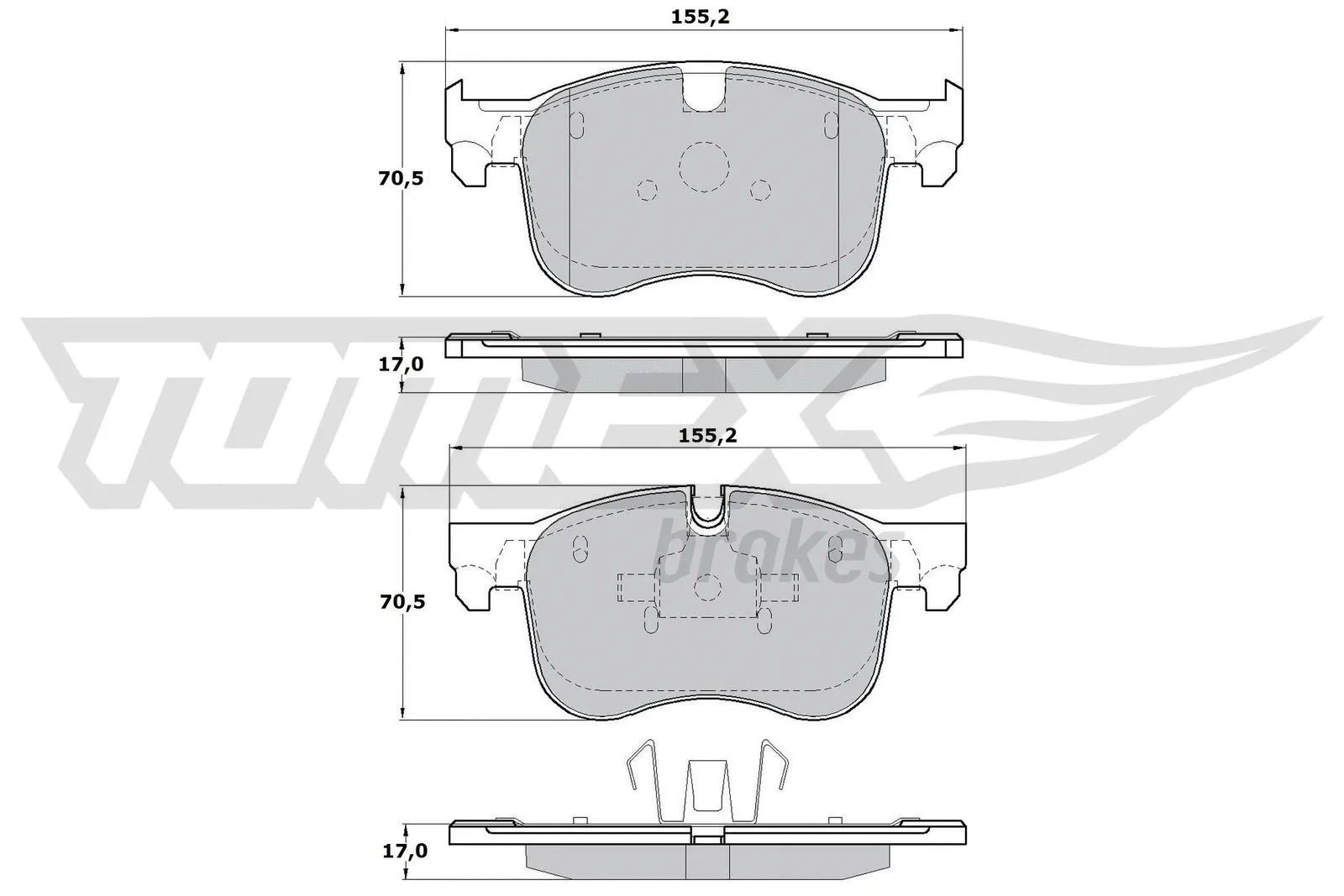 Brake Pad Set, disc brake (TX 17-29)