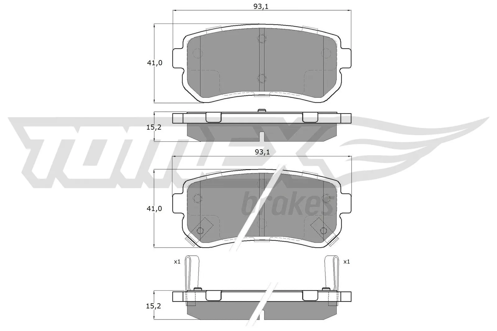 Brake Pad Set, disc brake (TX 16-28)