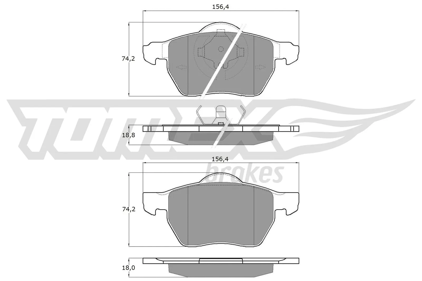 Brake Pad Set, disc brake (TX 13-131)