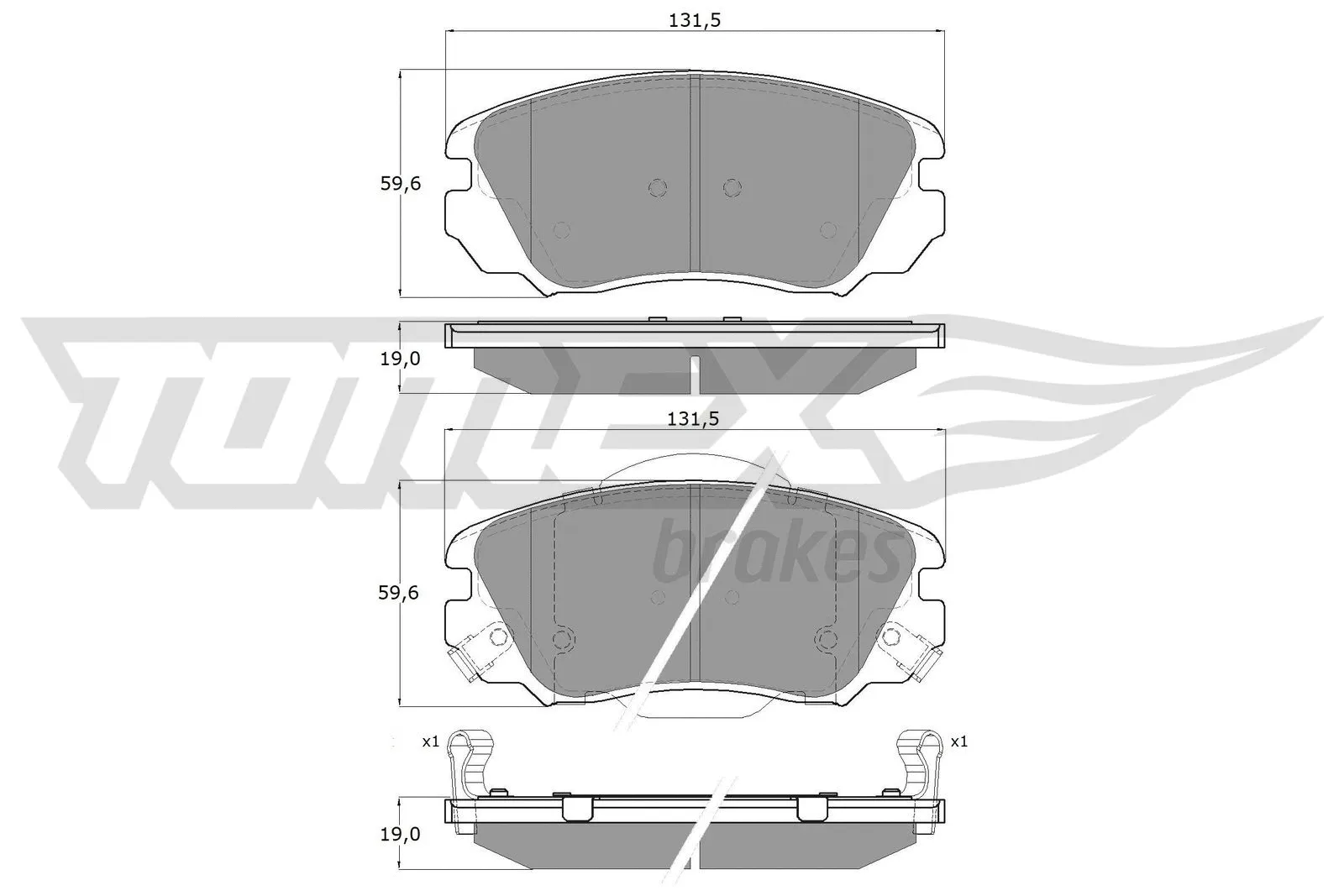 Brake Pad Set, disc brake (TX 16-33)
