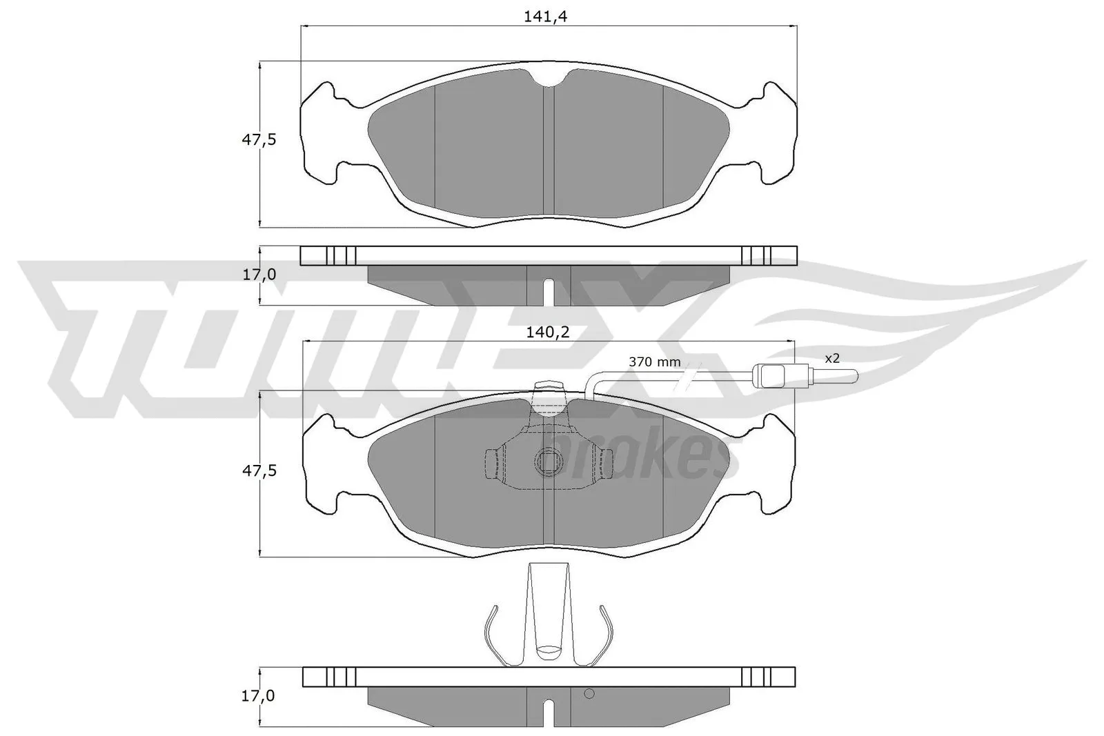 Brake Pad Set, disc brake (TX 11-711)