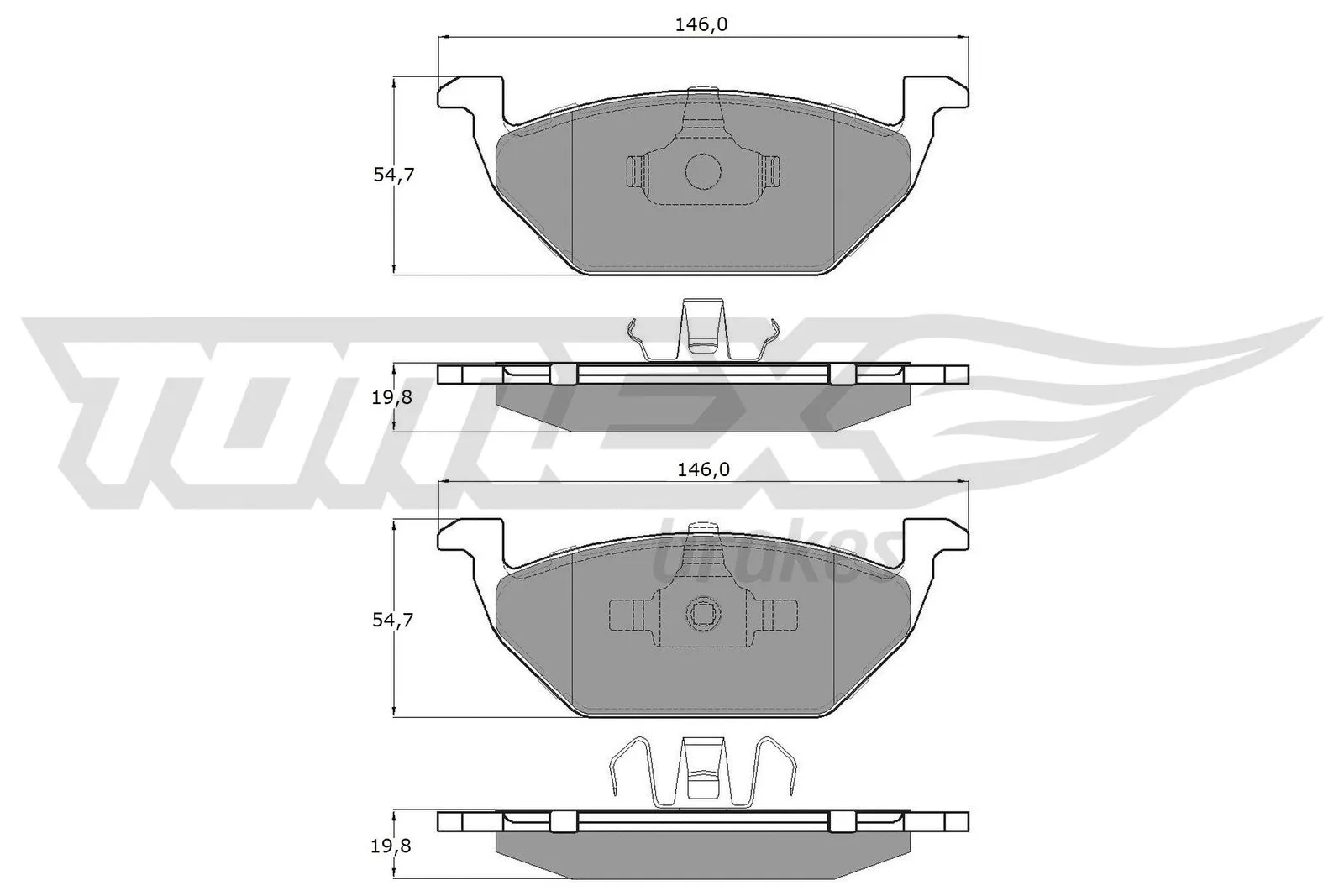 Brake Pad Set, disc brake (TX 12-10)