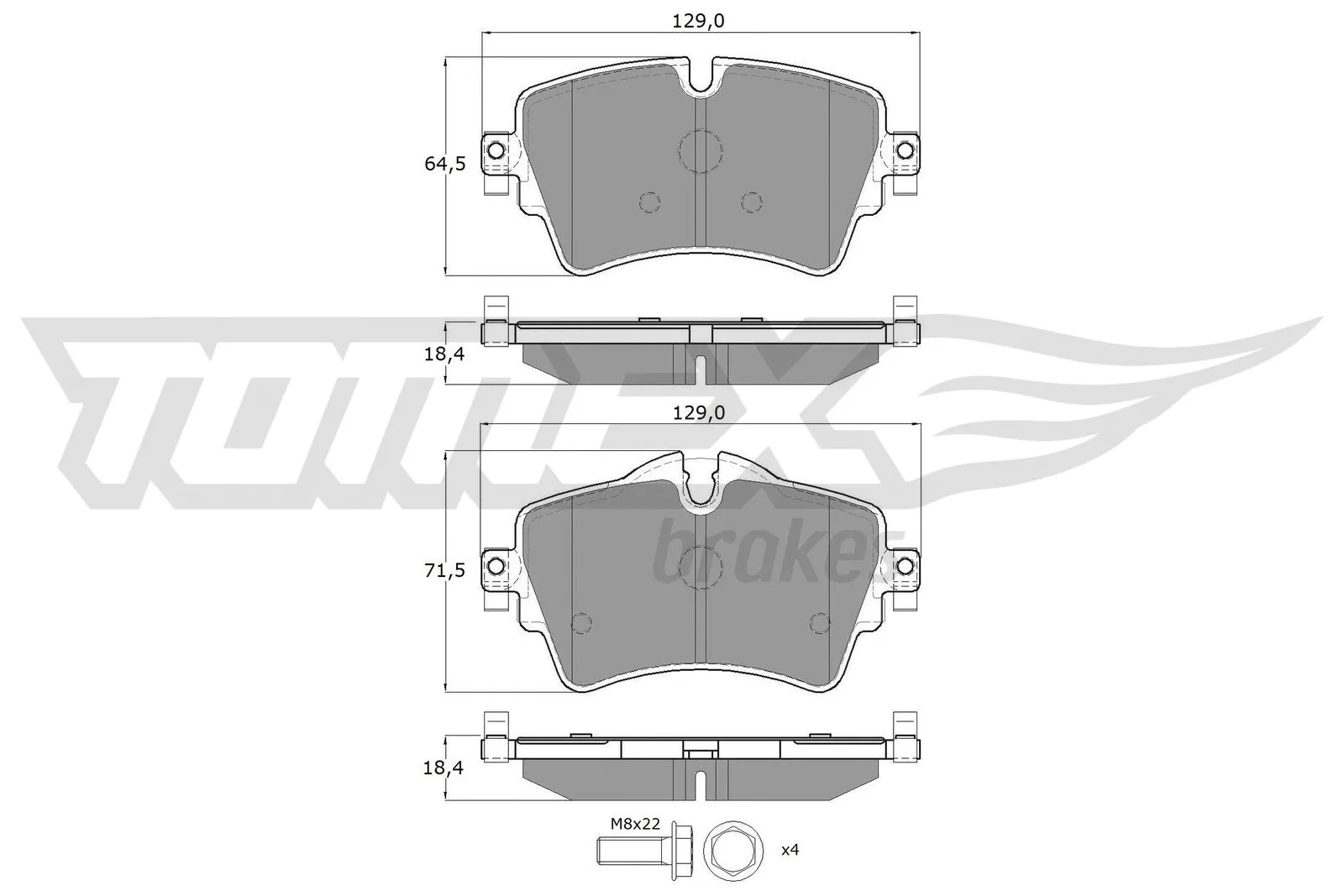 Brake Pad Set, disc brake (TX 17-82)