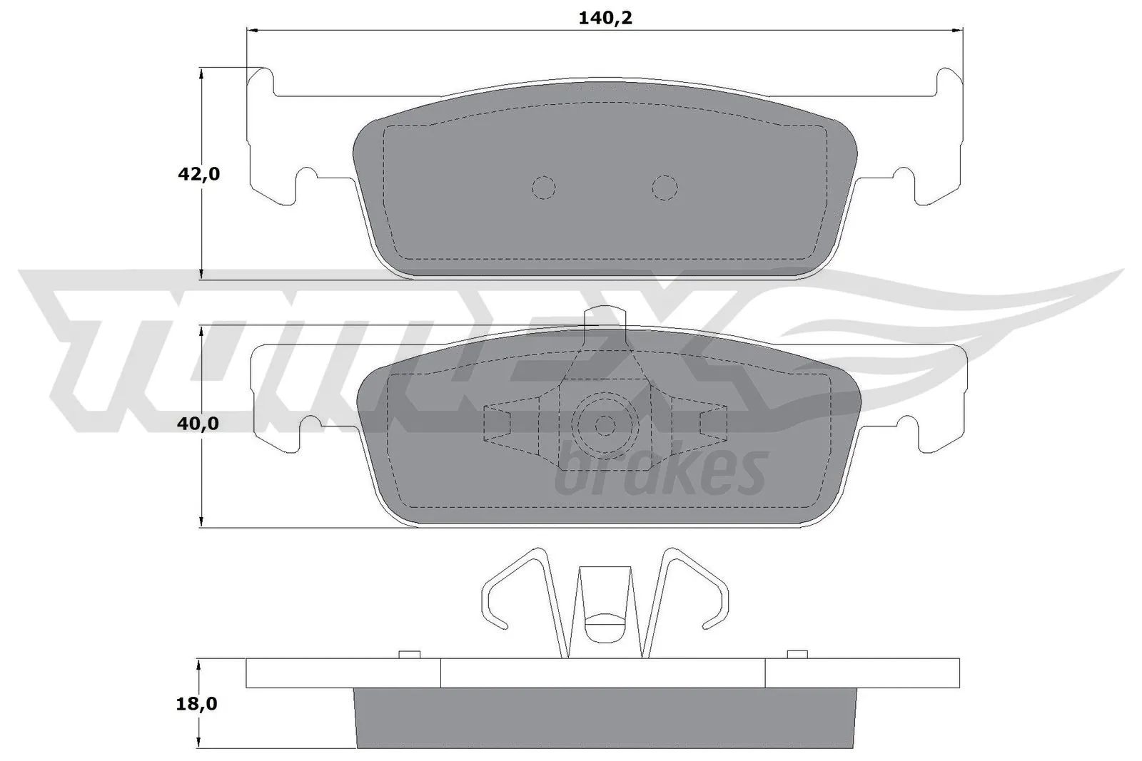 Brake Pad Set, disc brake (TX 16-94)