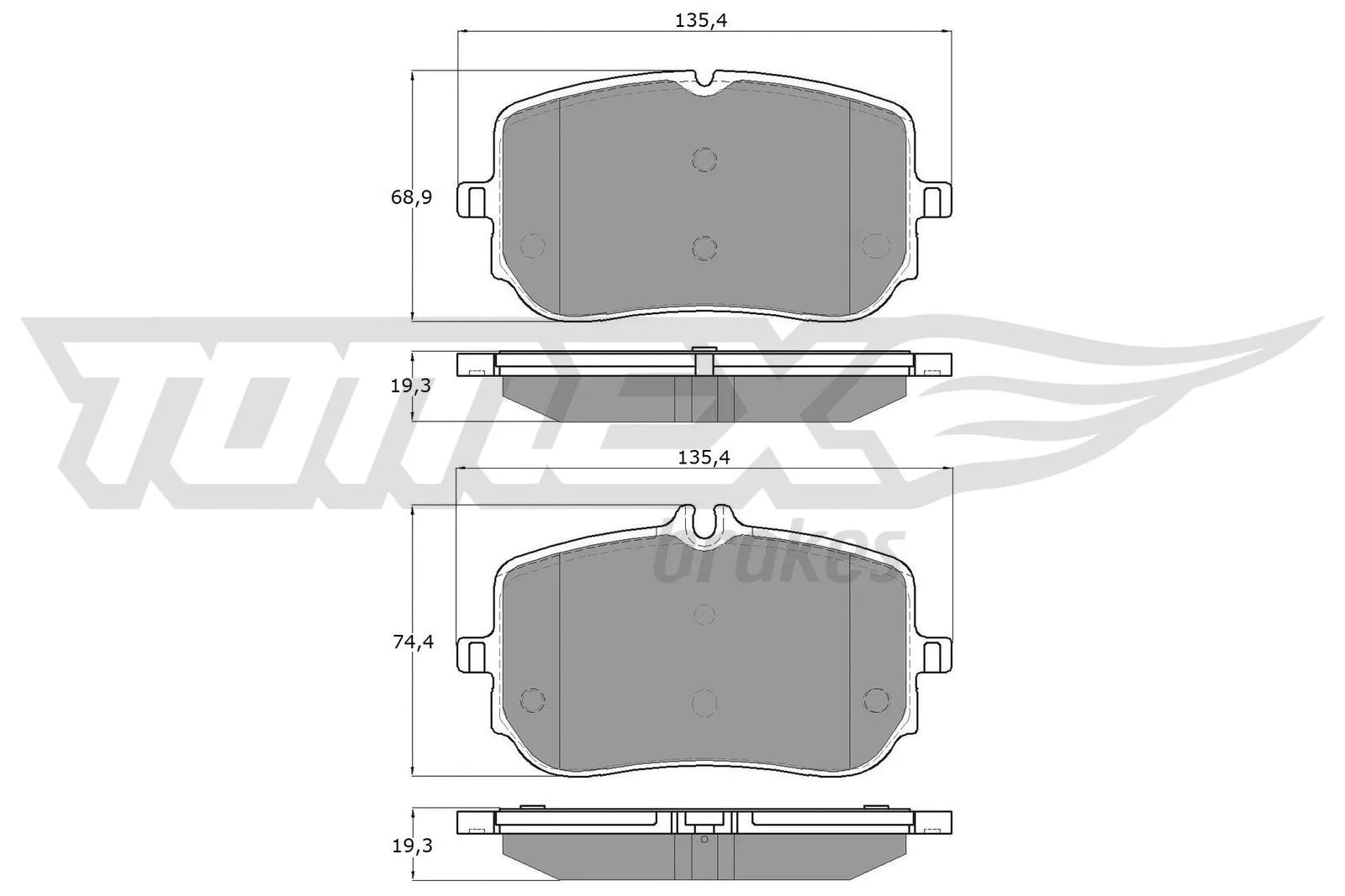 Brake Pad Set, disc brake (TX 19-48)