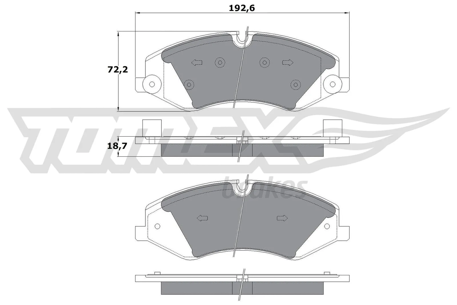 Brake Pad Set, disc brake (TX 17-73)