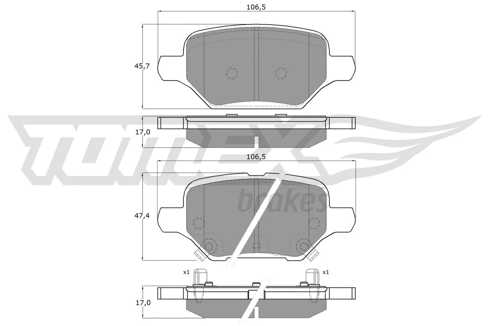 Brake Pad Set, disc brake (TX 19-80)