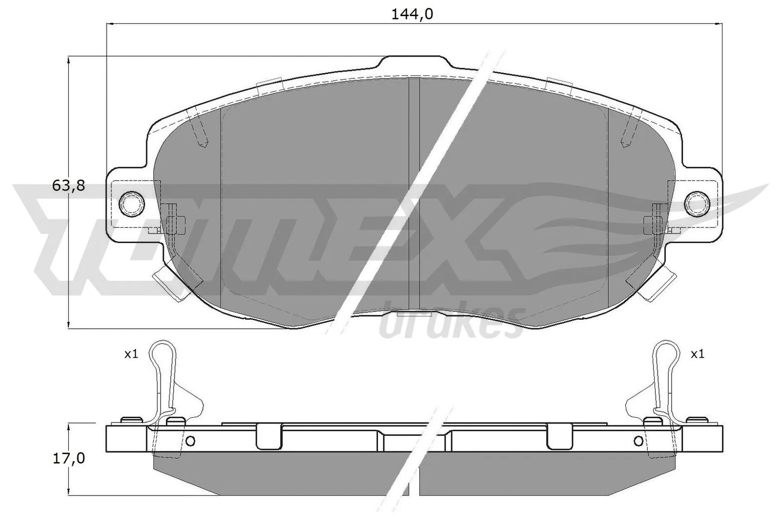 Brake Pad Set, disc brake (TX 19-34)