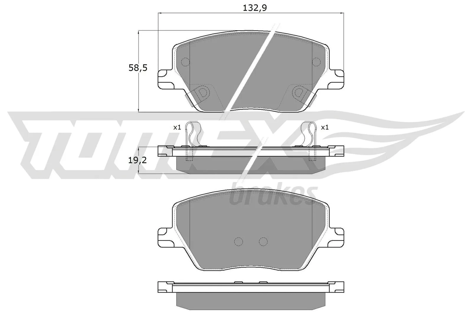Brake Pad Set, disc brake (TX 18-09)