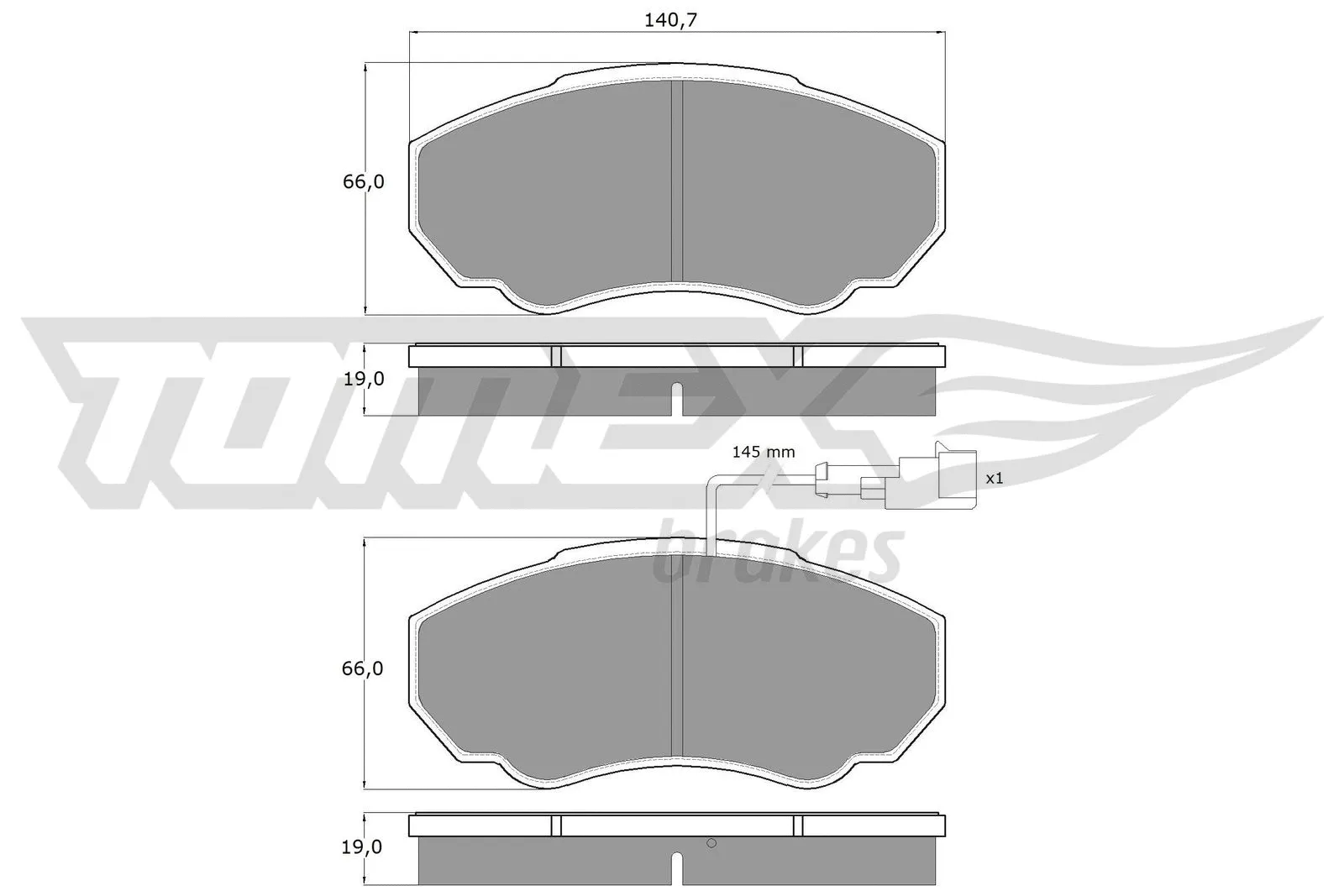 Brake Pad Set, disc brake (TX 12-45)