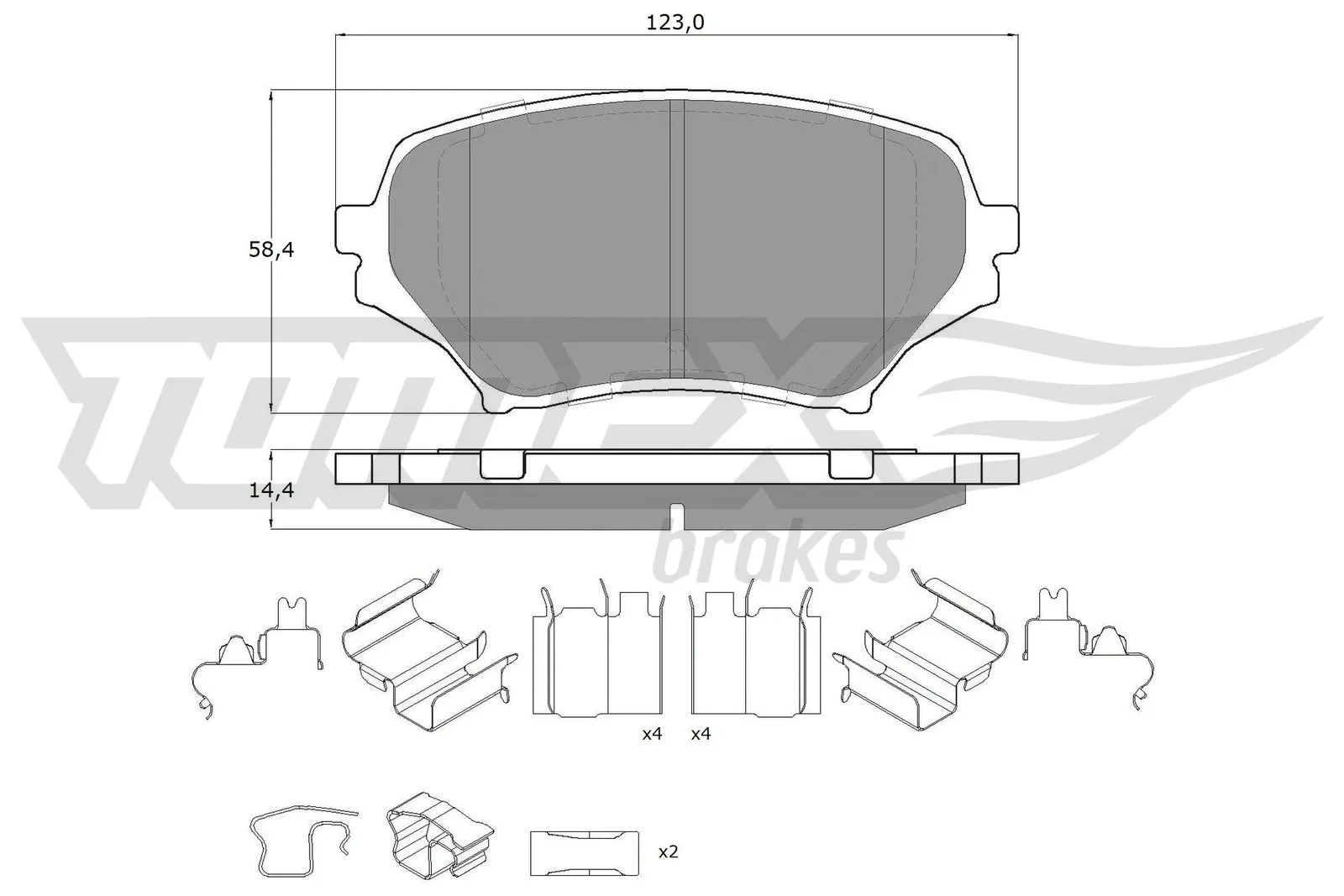 Brake Pad Set, disc brake (TX 19-02)