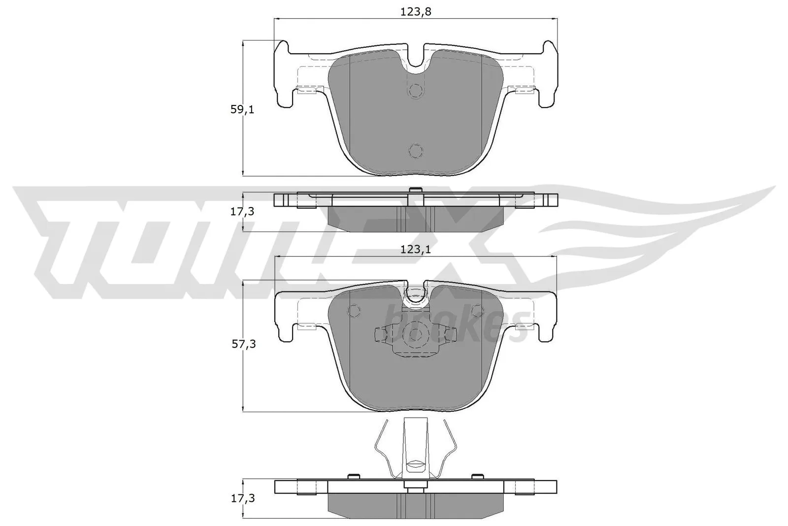Brake Pad Set, disc brake (TX 19-29)