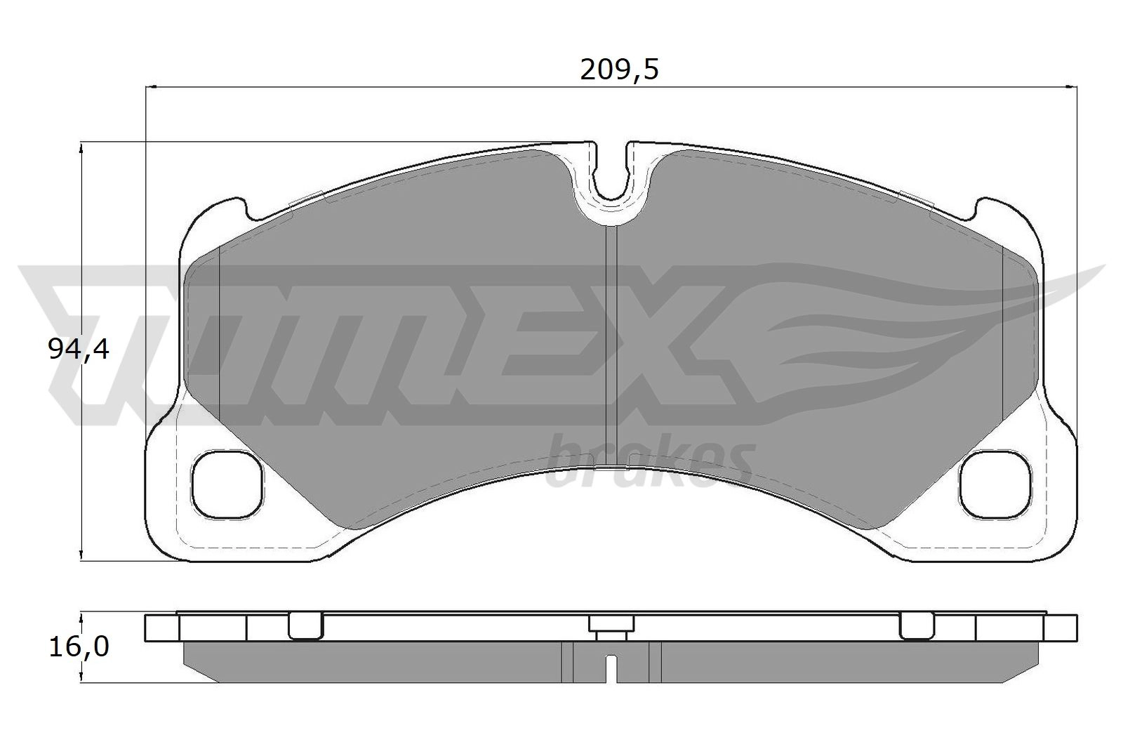 Brake Pad Set, disc brake (TX 16-71)