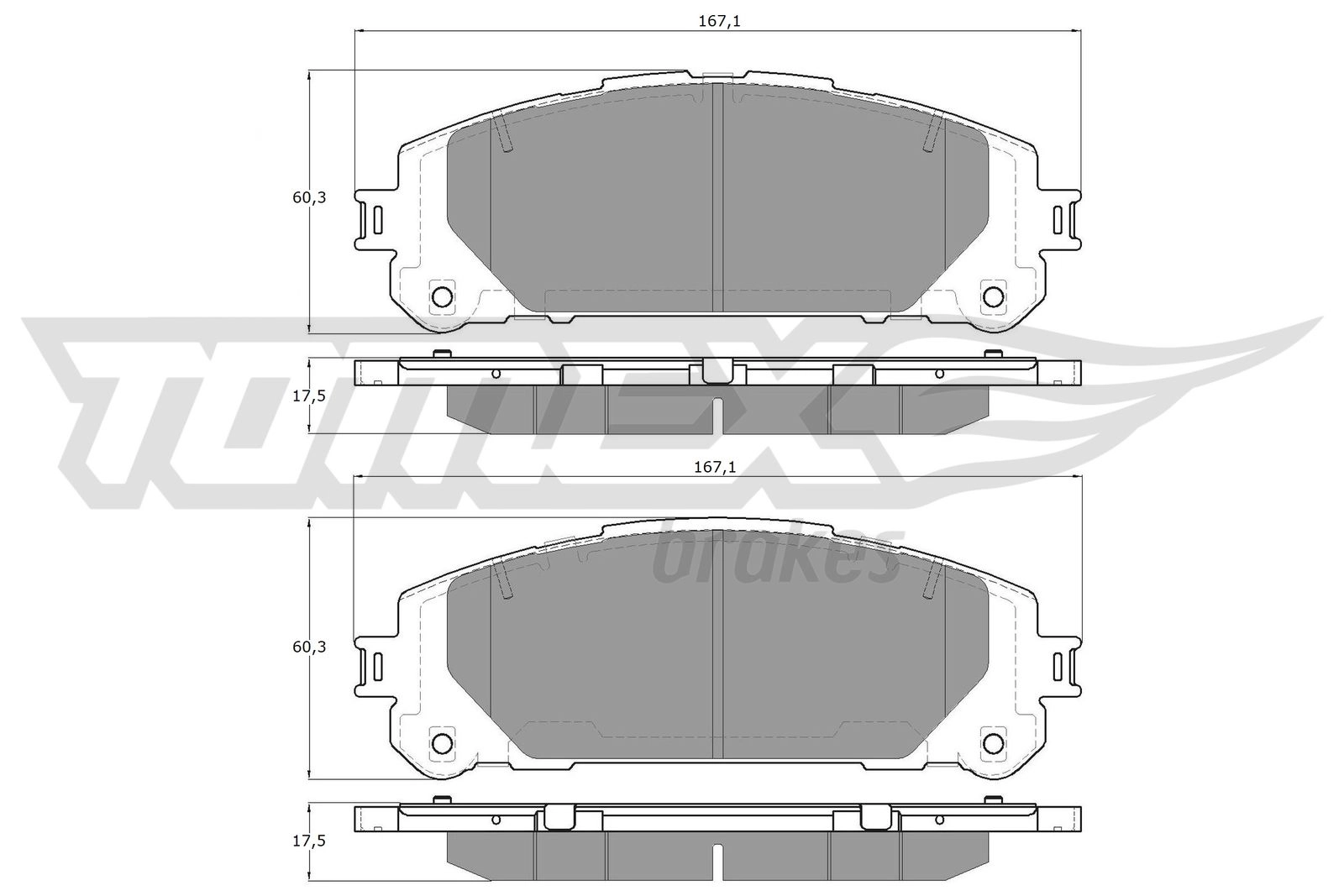 Brake Pad Set, disc brake (TX 60-20)