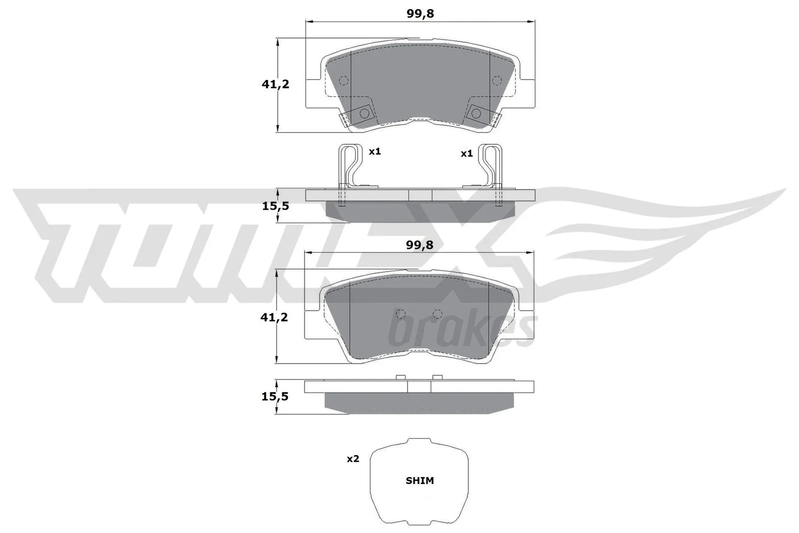 Brake Pad Set, disc brake (TX 17-48)
