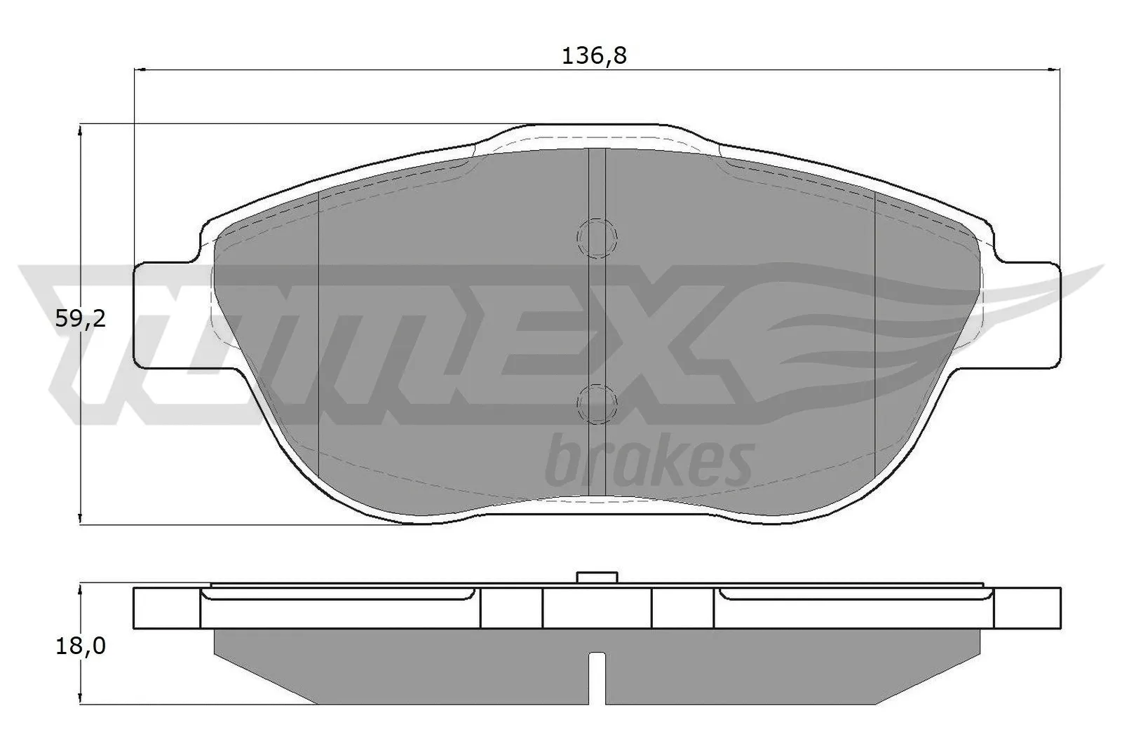Brake Pad Set, disc brake (TX 16-25)