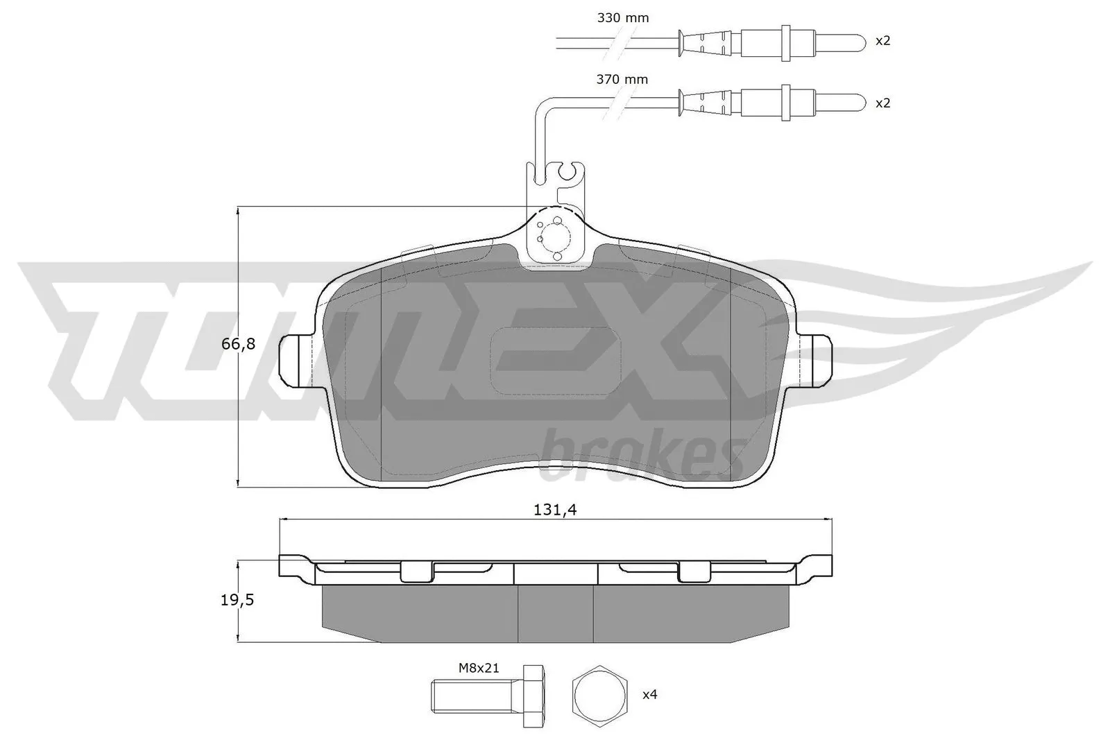 Brake Pad Set, disc brake (TX 14-67)