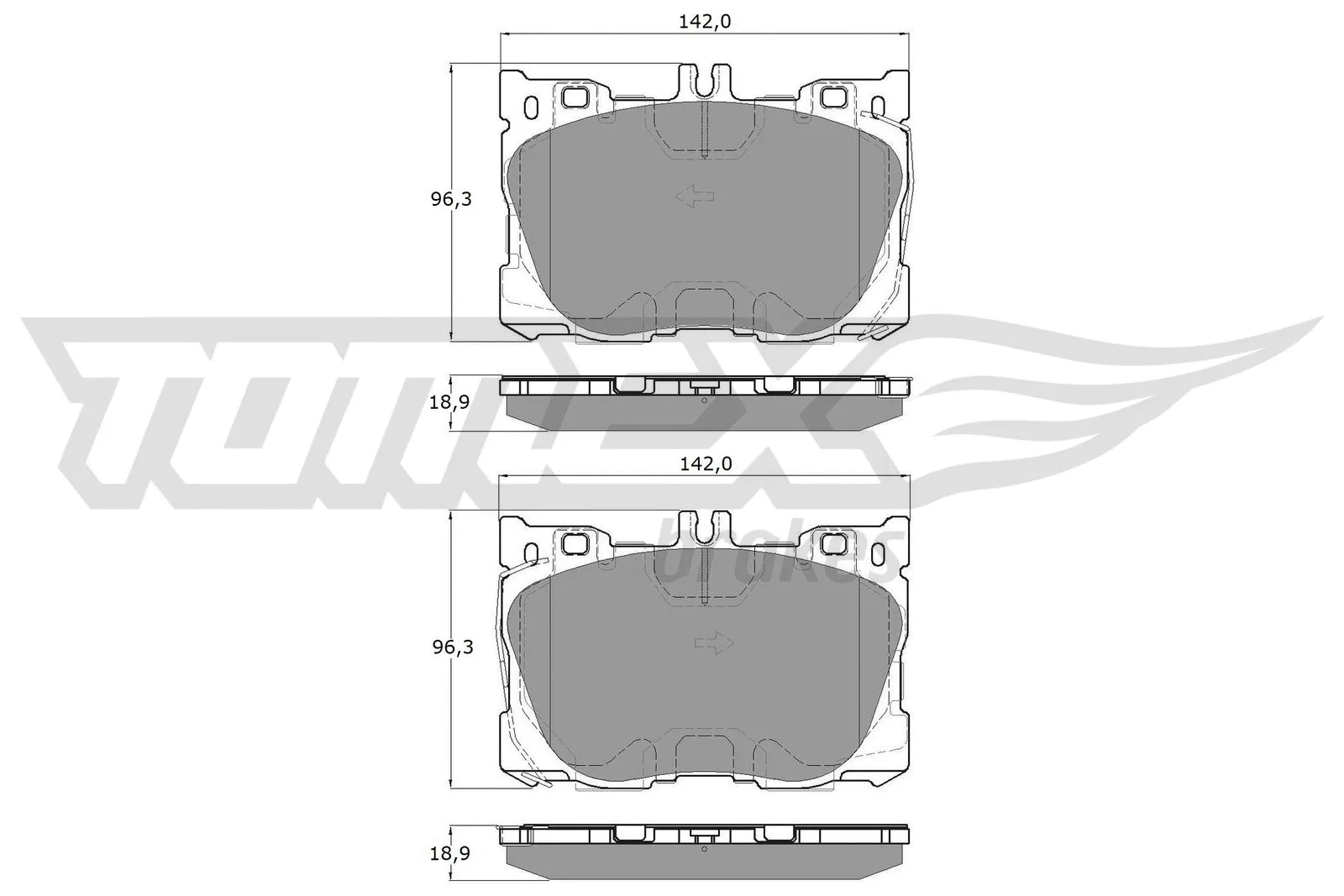 Brake Pad Set, disc brake (TX 18-75)
