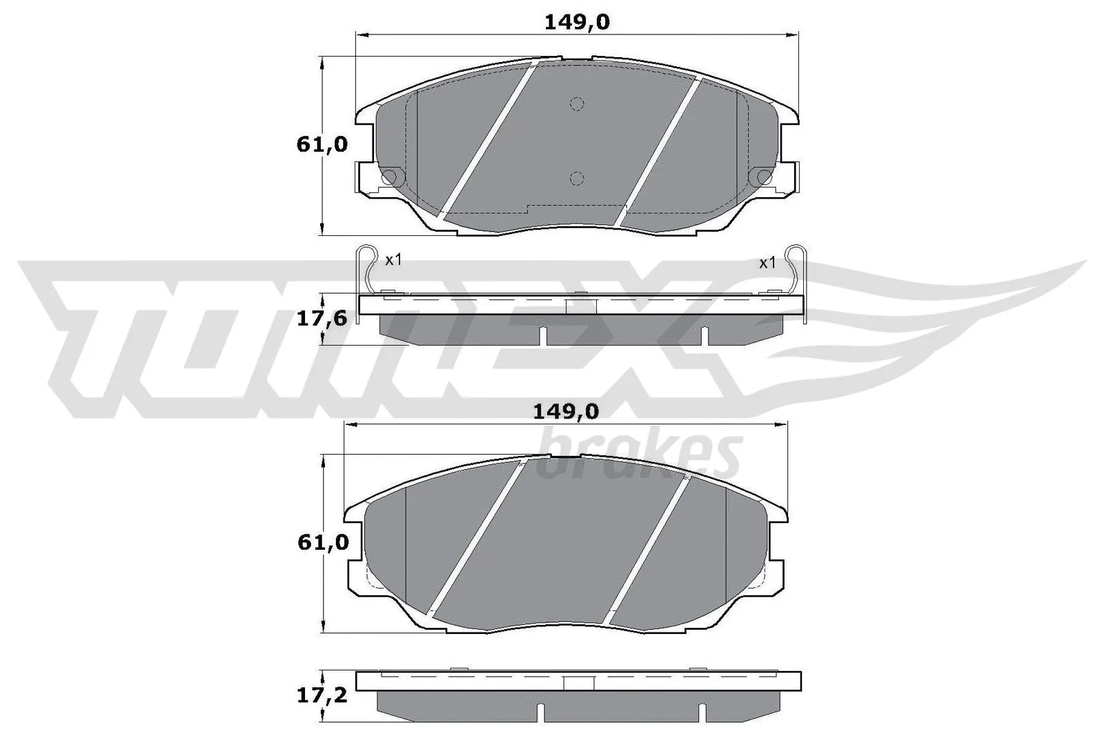 Brake Pad Set, disc brake (TX 17-09)