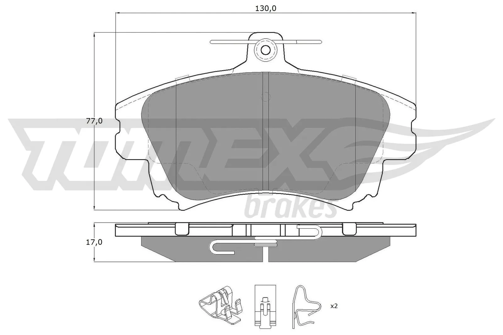 Brake Pad Set, disc brake (TX 14-03)