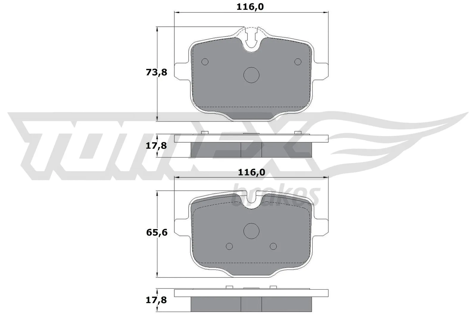 Brake Pad Set, disc brake (TX 17-36)