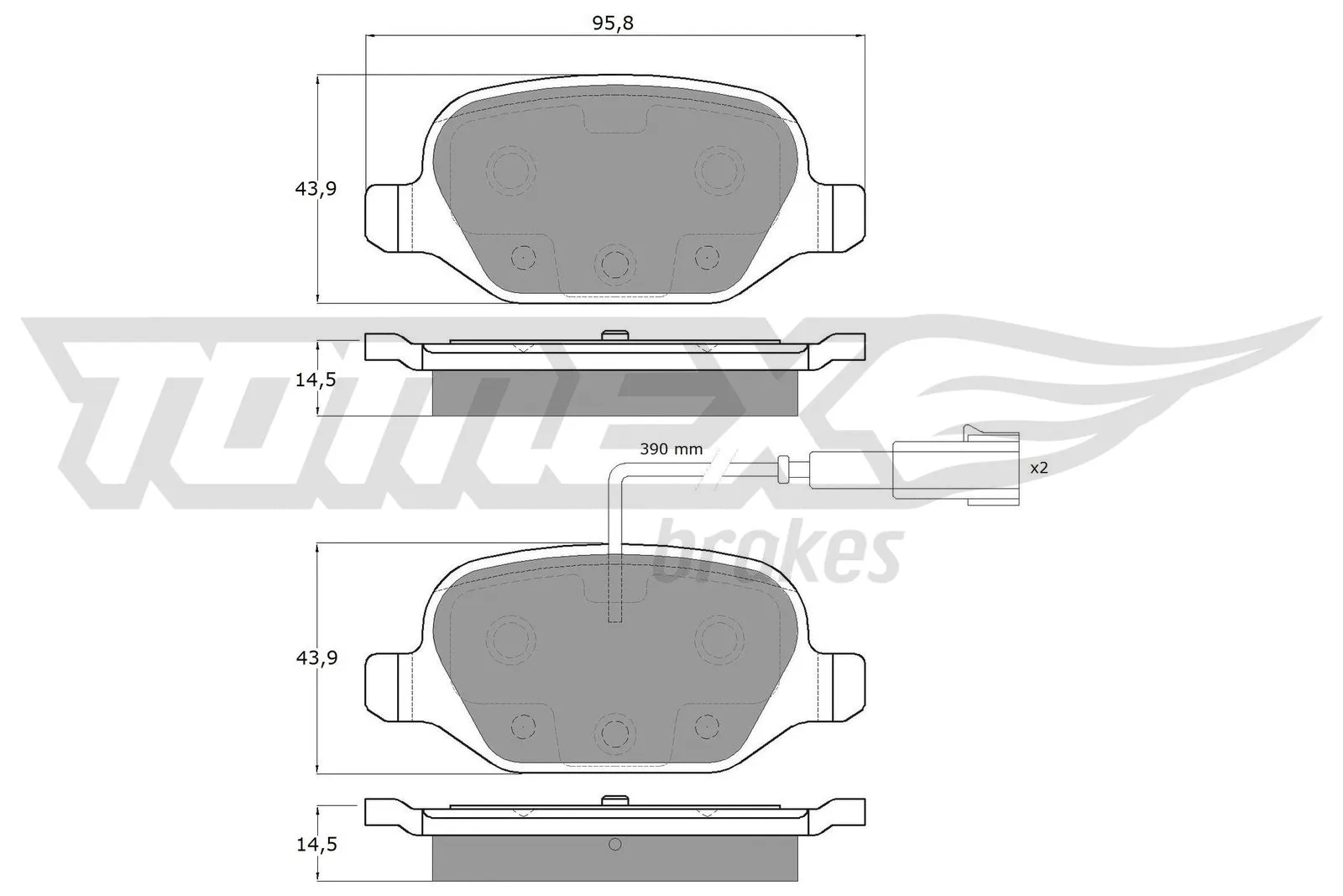 Brake Pad Set, disc brake (TX 12-702)