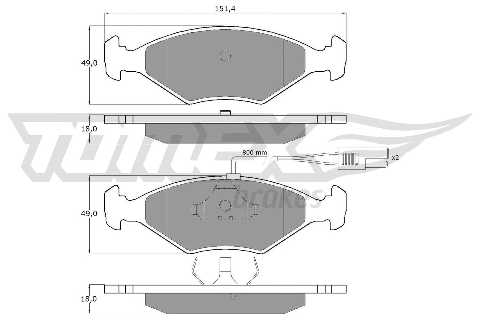 Brake Pad Set, disc brake (TX 10-792)