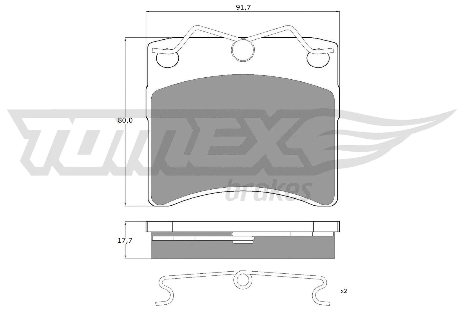 Brake Pad Set, disc brake (TX 10-64)