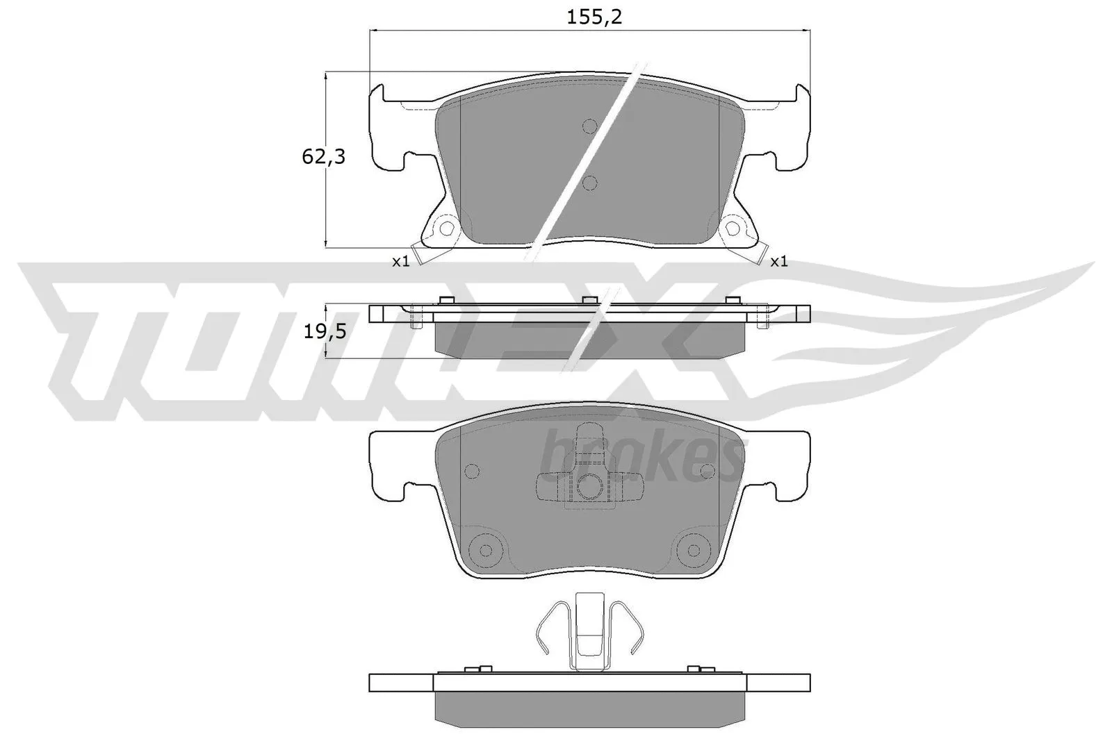 Brake Pad Set, disc brake (TX 17-87)