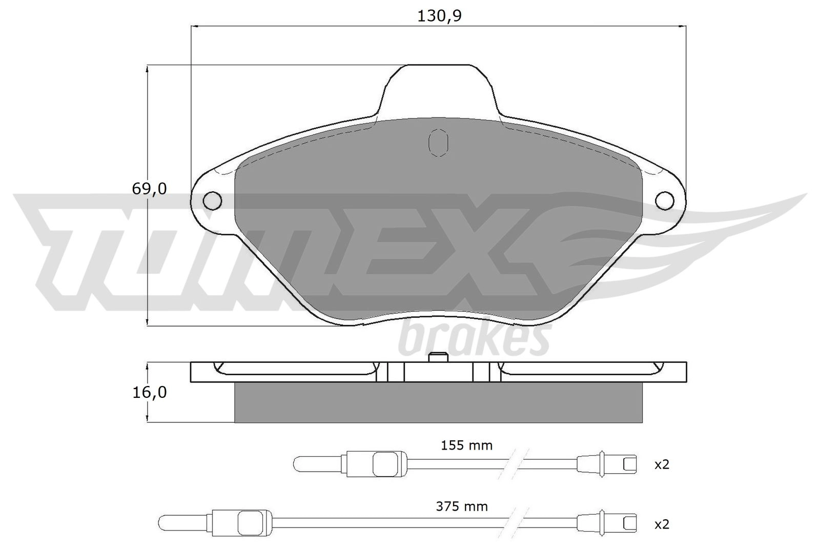 Brake Pad Set, disc brake (TX 11-89)