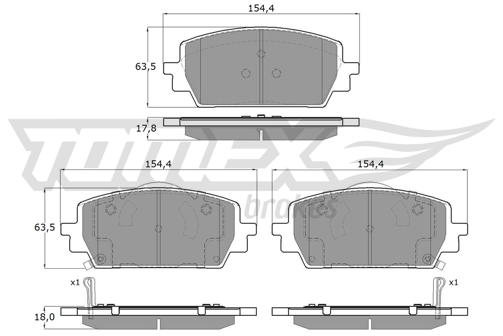 Brake Pad Set, disc brake (TX 60-18)