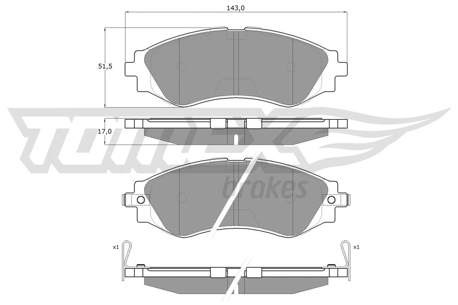 Brake Pad Set, disc brake (TX 11-80)