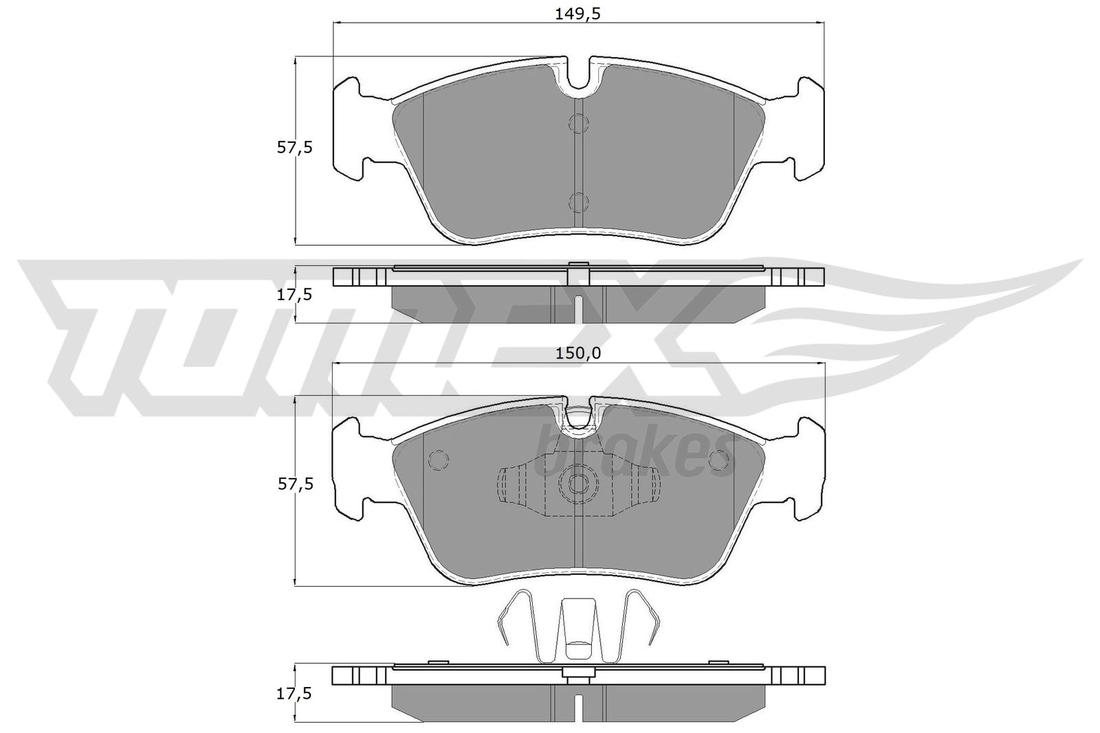 Brake Pad Set, disc brake (TX 14-35)