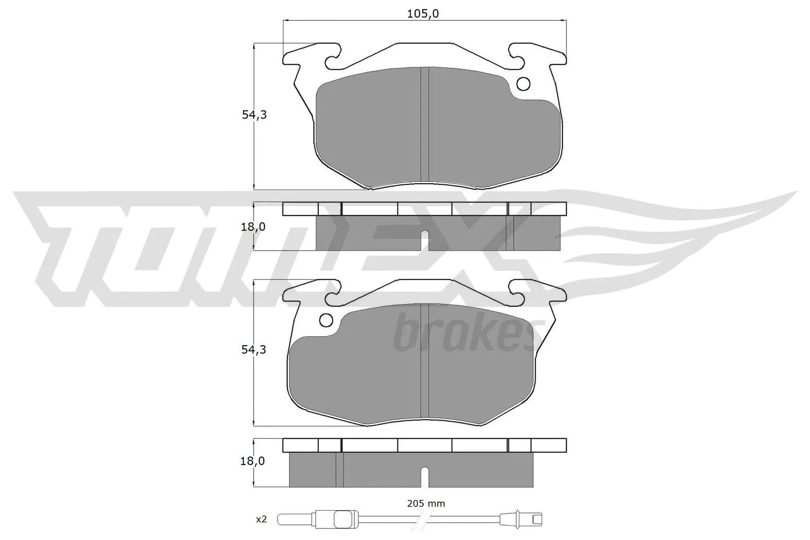 Brake Pad Set, disc brake (TX 10-34)