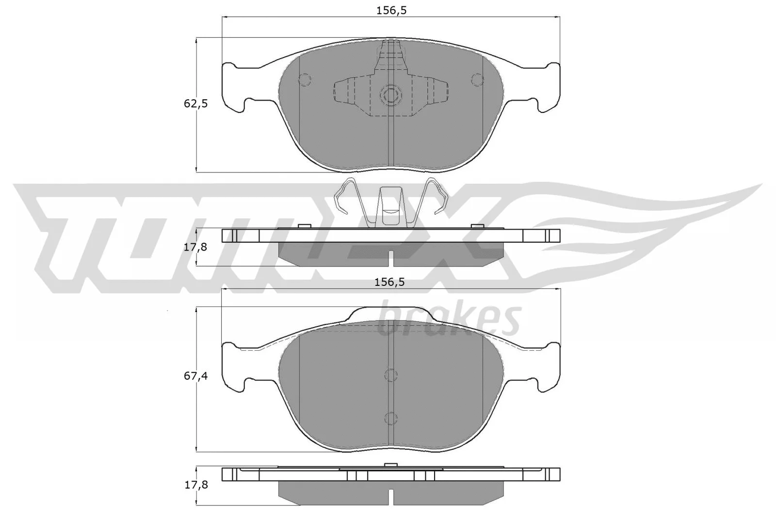 Brake Pad Set, disc brake (TX 14-49)