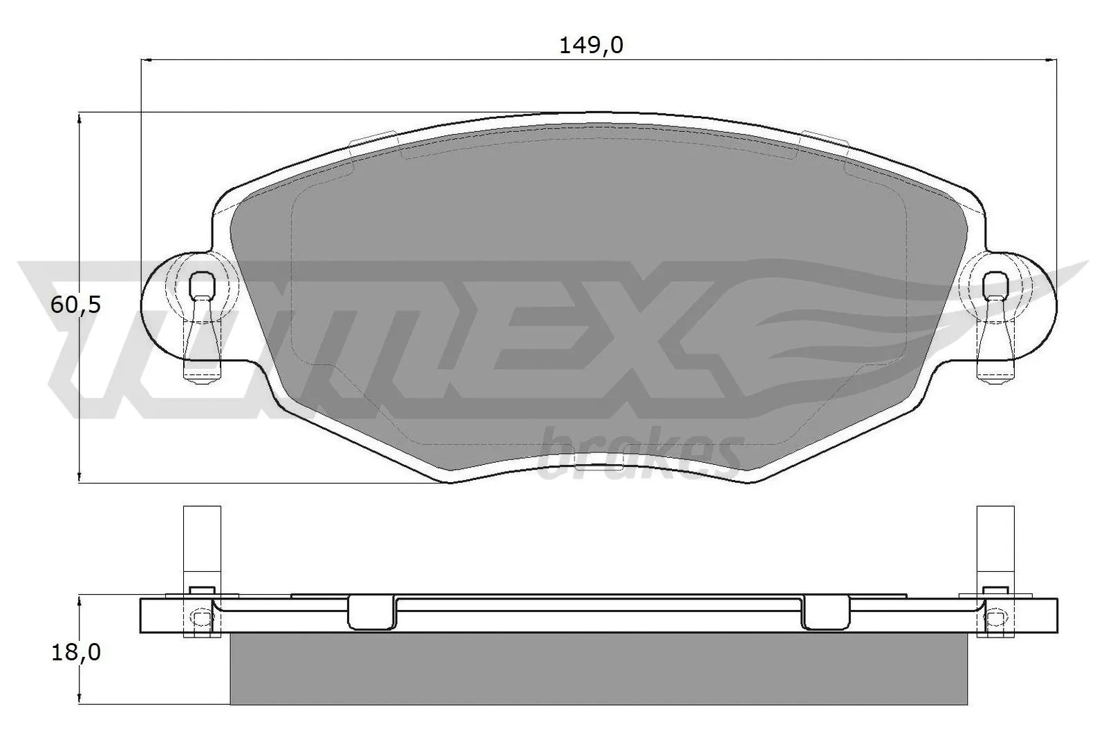 Brake Pad Set, disc brake (TX 12-58)