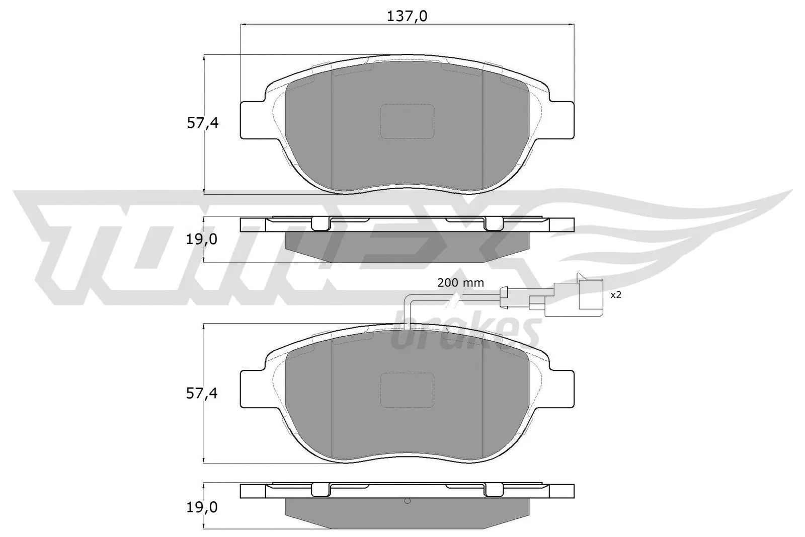 Brake Pad Set, disc brake (TX 14-45)