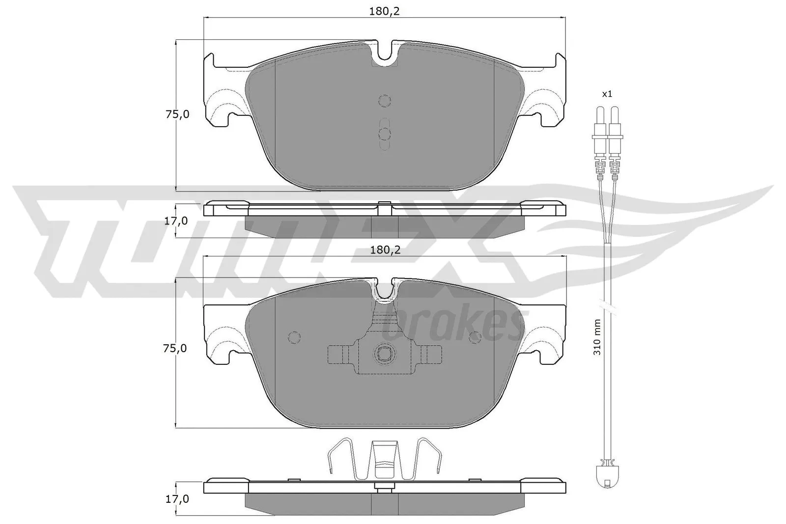 Brake Pad Set, disc brake (TX 16-78)