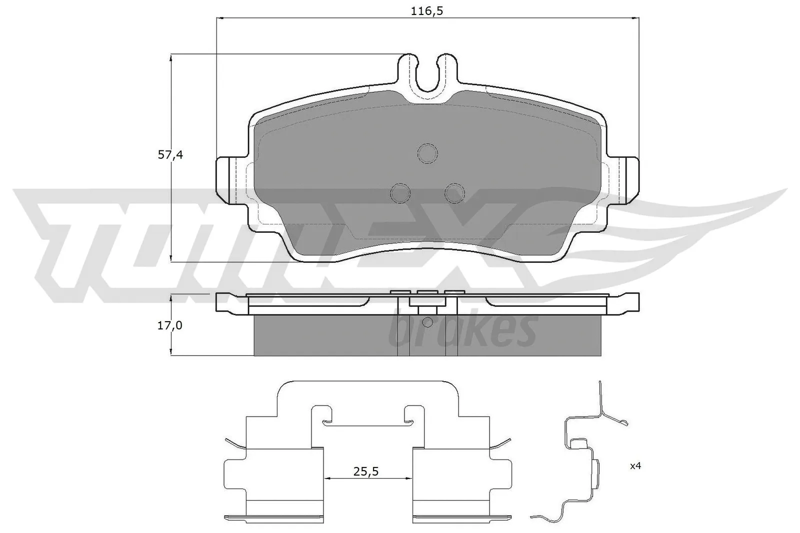 Brake Pad Set, disc brake (TX 12-76)