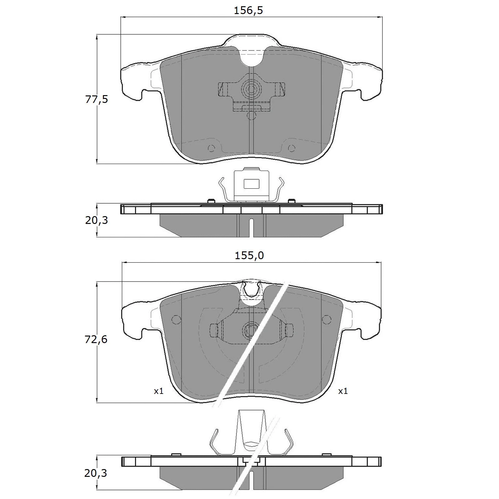 Brake Pad Set, disc brake (TX 16-19)