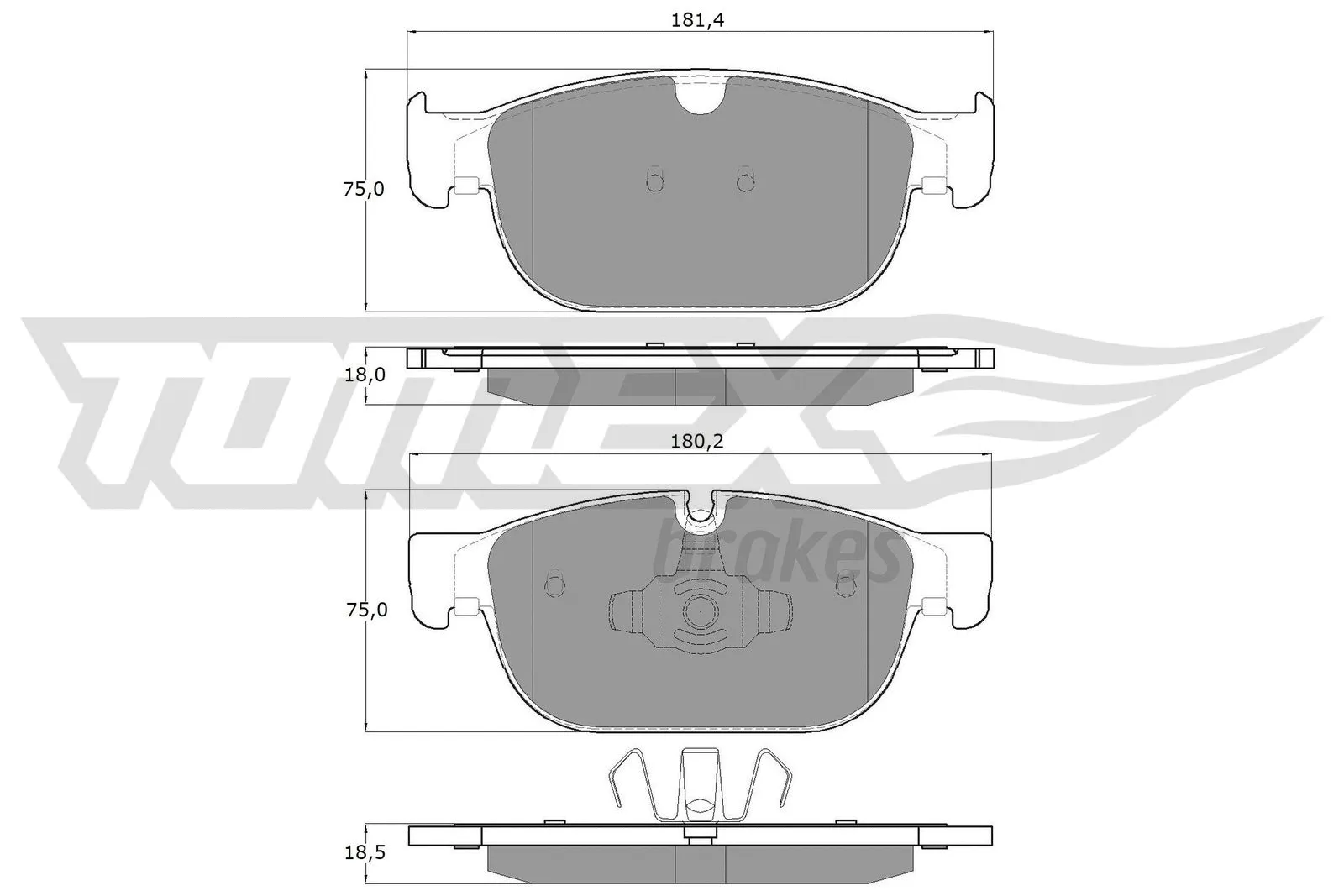 Brake Pad Set, disc brake (TX 18-57)