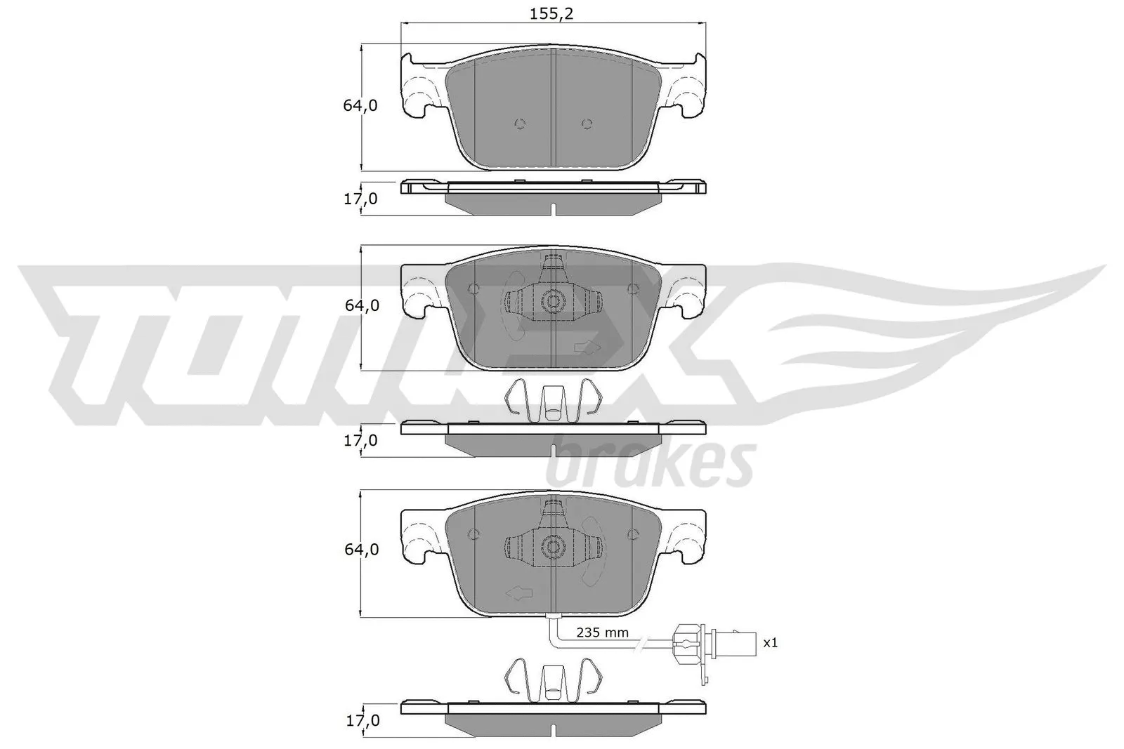 Brake Pad Set, disc brake (TX 18-21)