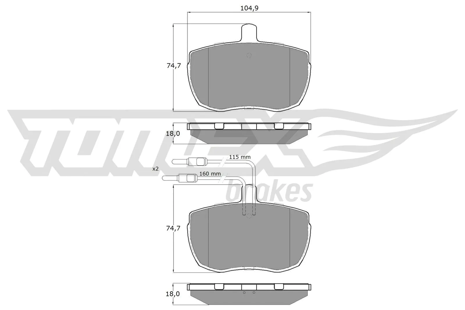 Brake Pad Set, disc brake (TX 11-22)