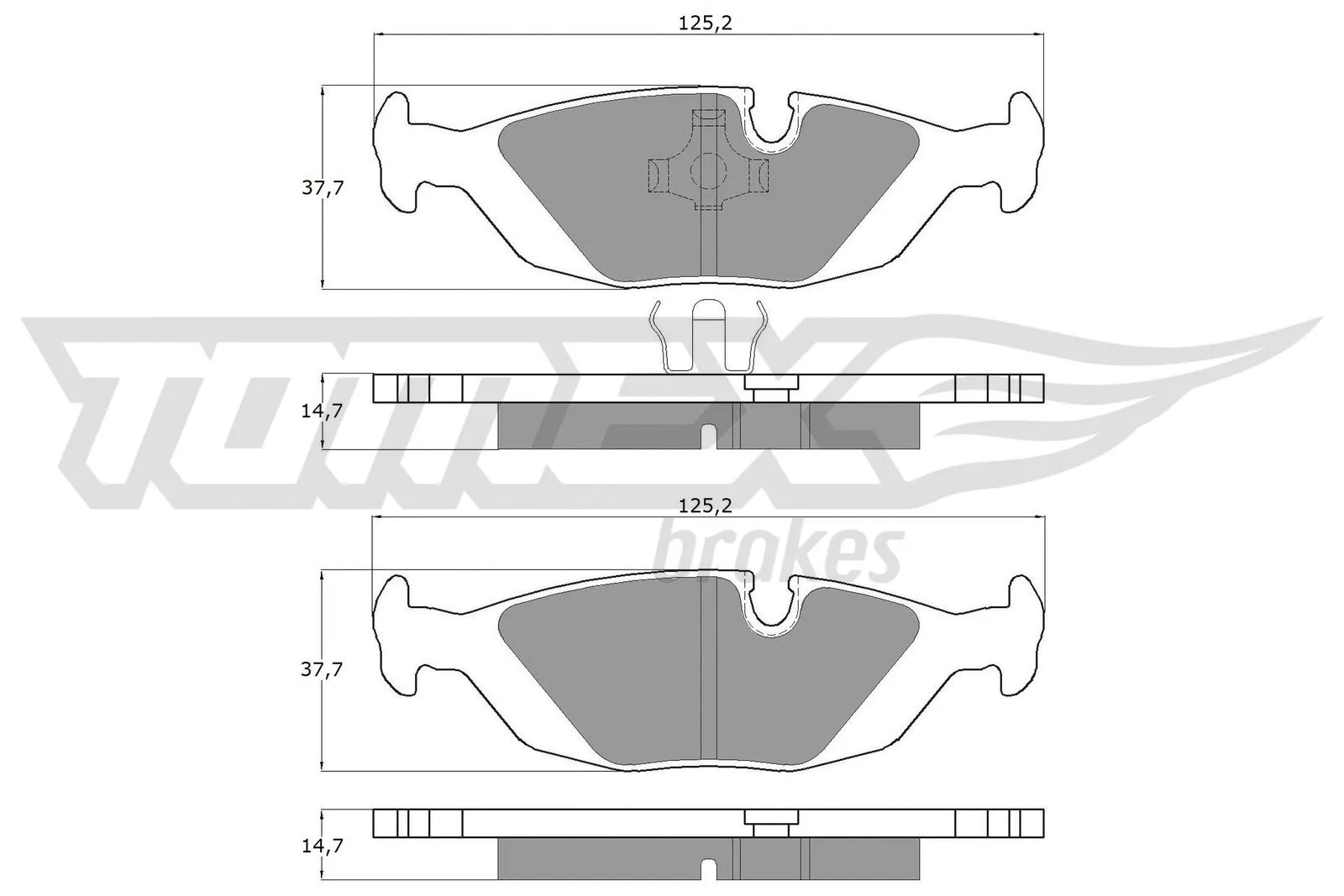 Brake Pad Set, disc brake (TX 11-302)