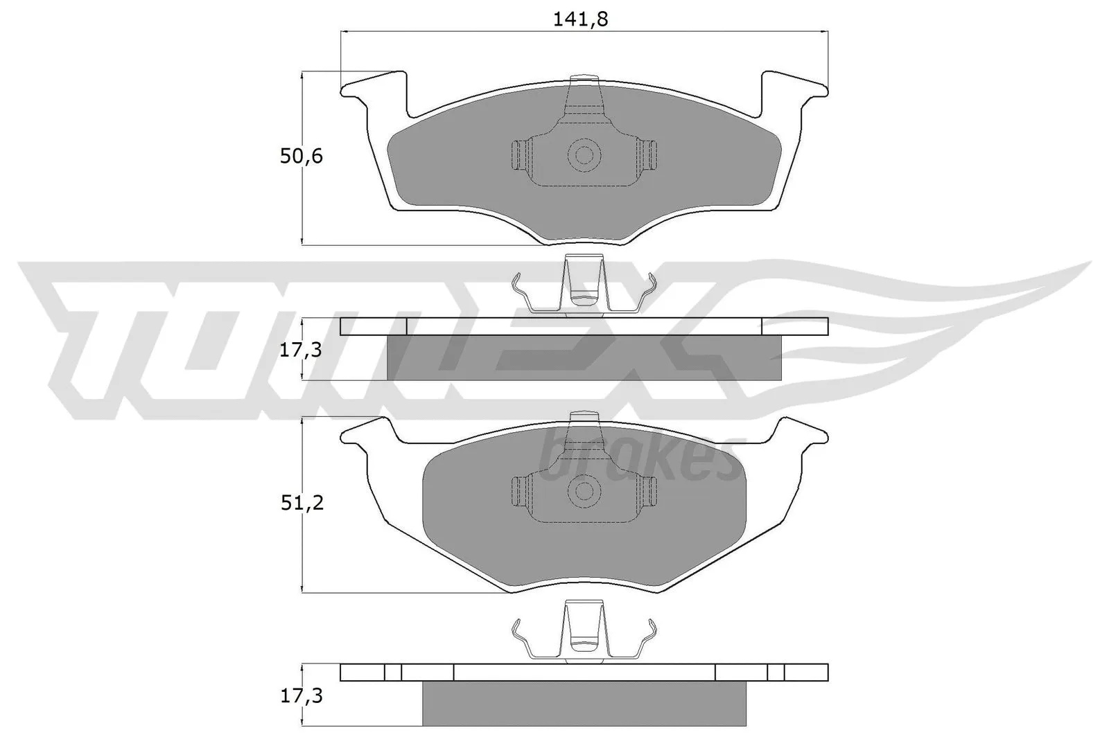 Brake Pad Set, disc brake (TX 10-85)